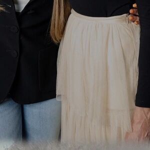 Pinko Nude Tulle Skirt Once Worn